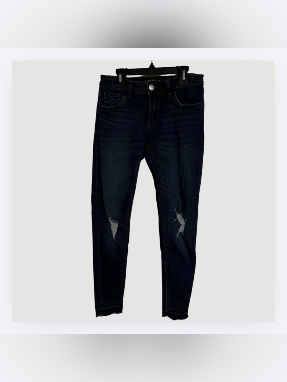 Prosperity Womens Ashley Dark Wash Release Hem Skinny, US size 6/EU Size 28, EUC